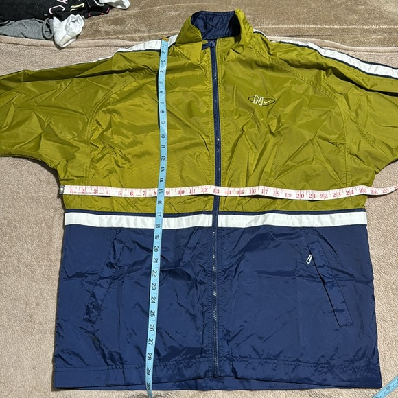 NIKE Vintage 90’s Windbreaker White Tag Full Zip Green Navy Blue Jacket Size M - Picture 14 of 15